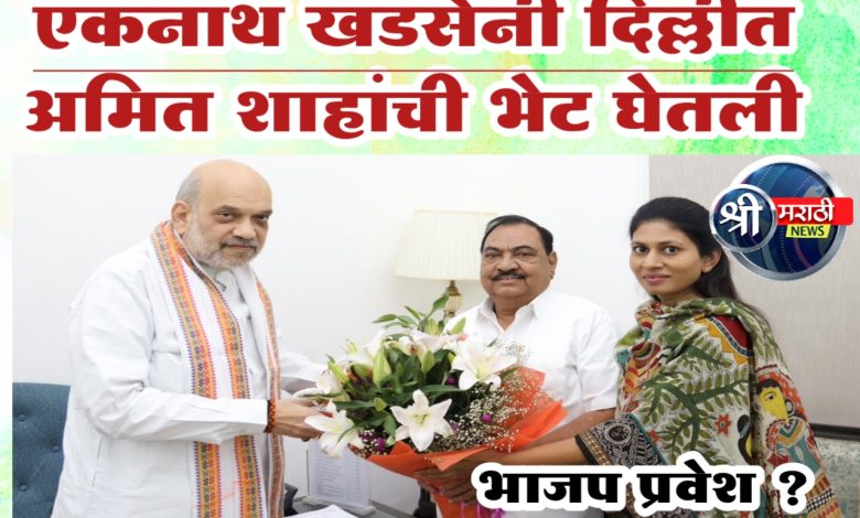 एकनाथ खडसे अमित शाहांच्या भेटीला