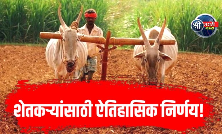 शेतकऱ्यांसाठी ऐतिहासिक निर्णय! महाराष्ट्र सरकारने ४,८४९ एकर जमीन परत केली शेतकऱ्यांसाठी ऐतिहासिक निर्णय! महाराष्ट्र सरकारने ४,८४९ एकर जमीन परत केली