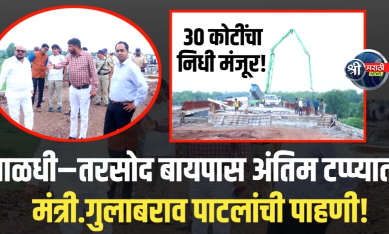 पाळधी–तरसोद बायपास रस्त्याची पाहणी; खोटेनगर–पाळधी रस्त्यासाठी 30 कोटी निधी मंजूर पाळधी–तरसोद बायपास रस्त्याची पाहणी; खोटेनगर–पाळधी रस्त्यासाठी 30 कोटी निधी मंजूर